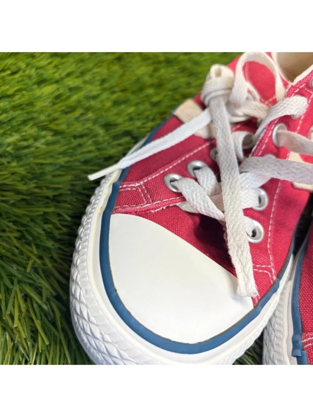 Converse Star Player 76 Canvas Womens Size 6.5 Red White Athletic Shoes Sneakers - Picture 2 of 11